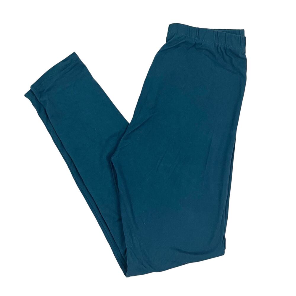 Agnes & Dora Solid Teal Green Leggings Size Small/Medium